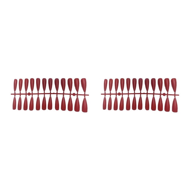 Seitruly Tabletas para mejorar las uñas Diseño elegante de puntos Uña falsa Aspecto resistente a los arañazos Puntas de manicura JM-20 Rojo JM-20Rojo brillante 2piezas
