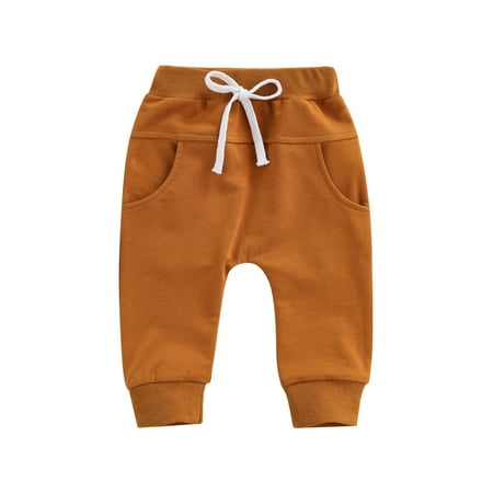 

Toddler Baby Boys Causal Cotton Harem Pants Elastic Waist Adjustable Drawstring Plain Leisure Loose Fit Long Trousers Pants