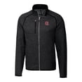 thumbnail image 2 of Men's Cutter & Buck Heather Charcoal Gonzaga Bulldogs Mainsail Sweater-Knit Full-Zip Jacket, 2 of 3