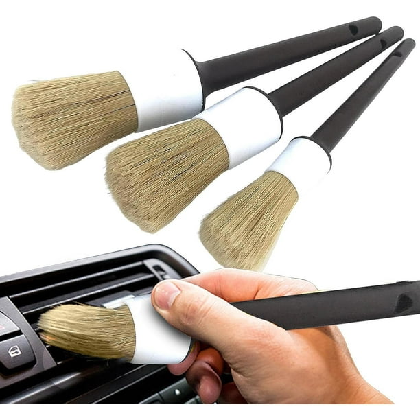 Interior Detailing Brush MultiPurpose Boars Bristles Car Detail