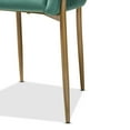 thumbnail image 7 of Baxton Studio Ballard Modern Luxe and Glam Green Velvet Fabric Upholstered and Gold Finished Metal Dining Chair, 7 of 7