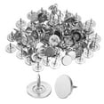 thumbnail image 1 of 100Pack Upholstery Tacks, 11mmx10mm Flat Head Thumb Tack, Silver, 1 of 7