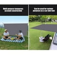 thumbnail image 2 of Camping Essentials: 2-in1 Picnic Mat & Sunshade Cloth, Waterproof Picnic Blankets with Ground Pegs - Lightweight Foldable Camping Blanket for Beach/Yard, Green Compact Outdoor Gear, 82.7x55.12in, 2 of 6