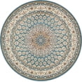 thumbnail image 2 of Rugs.com Rabia Collection Rug – 10' Round Blue Low Rug Perfect For Kitchens, Dining Rooms, 2 of 9