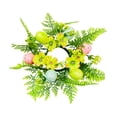 thumbnail image 4 of Adornos de guirnalda de anillo de velas Pilar de decoración de Pascua Corona de candelabros Corona artificial para la cocina Acción de Amarillo, 4 of 8