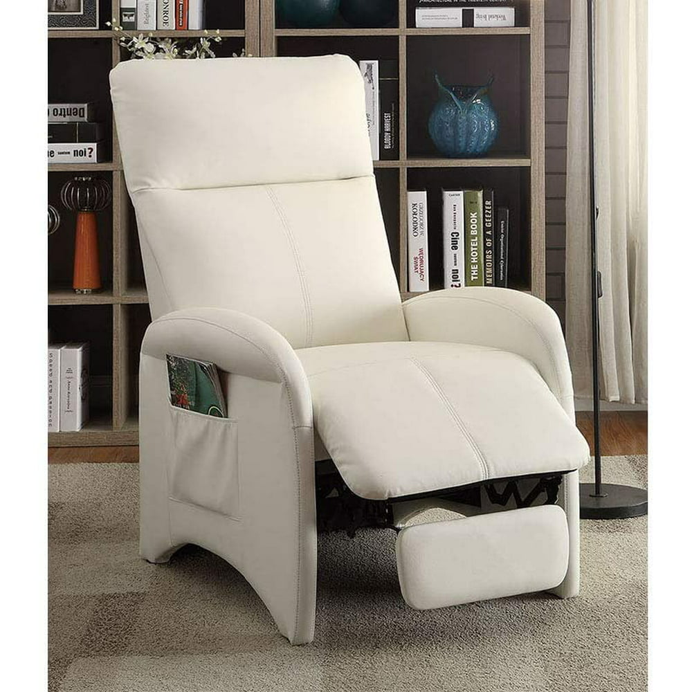 Modern White Faux Leather Recliner Chair - Walmart.com - Walmart.com
