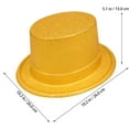 thumbnail image 2 of Raindrops Golden Glitter Fedora Hat for Party Use Made of Plastic Soft Breathable and Decorative, 2 of 8