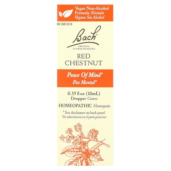 Bach Original Flower Remedies, Red Chestnut, 0.35 fl oz (10 ml)