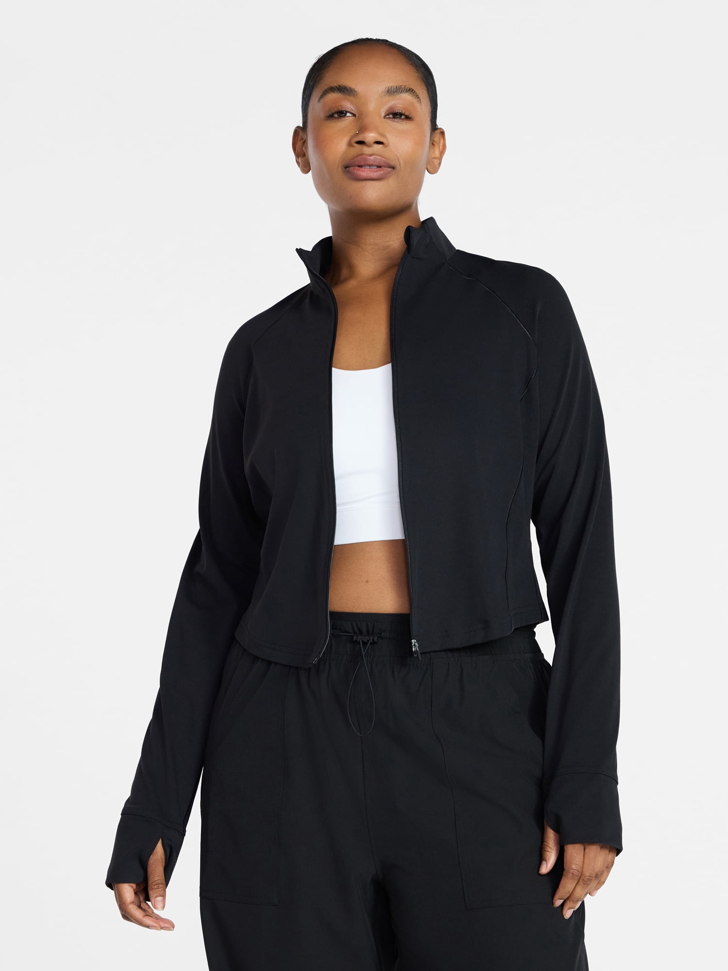 Avia Women's SoftSculpt Cropped Jacket, Sizes XS-XXXL