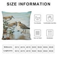 thumbnail image 5 of ONETECH  Square Throw Pillow Covers Cute Birds on Beach Pillow Cases Decorative for Home Bedroom Sofa Beautiful Sea Landscape Animal Nature Print Pillowcases Standard, 5 of 5