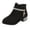 Black, variant on Toddler Girl Boot Kids Boots Toddler Girls Cute Butterfly Bow leather Boot (Toddler/Small Kid) Black,11.5