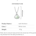 thumbnail image 2 of 14K Gold Real Natural Jade Teardrop Necklace, Traditional Chinese Style Pendant, Elegant Jade Jewelry Gift forHer Blessing, 2 of 5