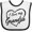 White and Black, variant on Inktastic I Love My Grandpa in Black Chalk Heart Boys or Girls Baby Bib