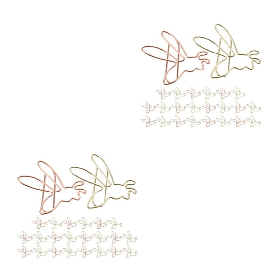 Masteelf 48 pcs  Paper Clips Paper Clamps Binder Clips Cute Small Paper Clips Holder Metal Paper Clips Novelty Paper Clips for Office Stationery Documents