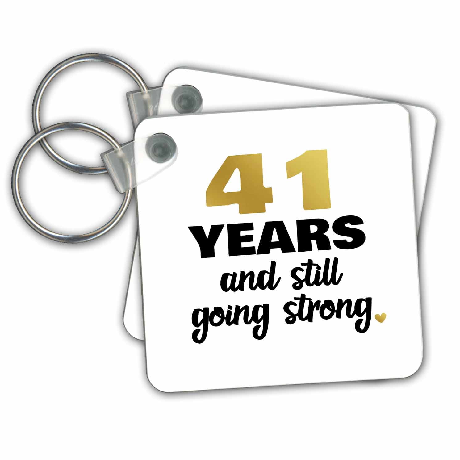 3Drose 41 Year Anniversary Still Going Strong 41St Wedding Anniversary Gift  - Key Chains, 2.25 By 2.25-Inch, Set Of 2 - Walmart.com