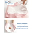 thumbnail image 4 of Wausea Women's Period Underwear Cotton Hipster Teens Menstrual Leakproof Panties 5-Pack, Sizes 4-10, 4 of 6