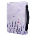 thumbnail image 3 of HELLHERO Lavender Field with Butterflies Bible Covers, Zipper PU Leather Church Bible Bag for Work Christian Prayer Study, Top Handle Bible Book Covers, 3 of 12