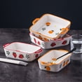 thumbnail image 3 of Home Ceramic Baking Dish Oven Special Baking Dish Rectangular Double Ears Baking Spaghetti Baking Dish, 3 of 5