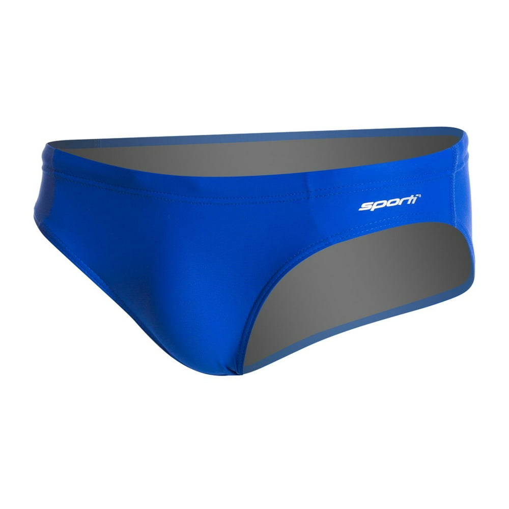 Sporti Solid Swim Euro Brief Swimsuit (30, Royal) - Walmart.com ...