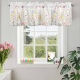 thumbnail image 3 of Valances for Windows Watercolor Country Flowers Leaves Rod Pocket Short Curtain for Bathroom Living Room Bedroom Yellow Red Daisy 1 Panel 54x18in, 3 of 9
