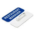 thumbnail image 2 of Restaurant Manager 1 x 3" Name Tag/Badge, Blue, (3 Pack), 2 of 3