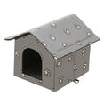 thumbnail image 1 of DOLITY Maison pour Chat pour Chats d'Extérieur Chaude et Isolée Chenil Portable pour Petit Chien Grotte pour Gris P, 1 of 9