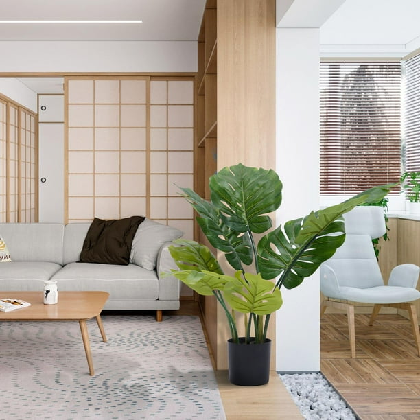 Large Artificial Tropical Plants Fake Palm Tree Leaves Home Garden