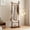 Walnut + Rubber Wood + American Design, variant on Solid Wood Coat Rack Freestanding Clothes Hanger with Hooks, Entryway Hall Tree Stand for Bedroom Living Room Space Saving Organizer,Walnut
