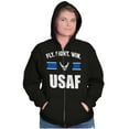 thumbnail image 4 of US Air Force Fly Fight Win USAF Zip Up Hoodie Men's Women's Brisco Brands S, 4 of 6