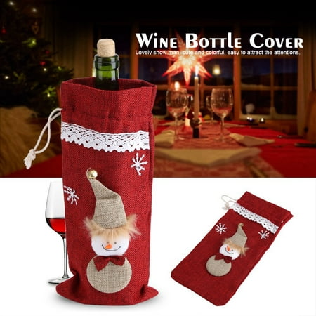Wine Bottle Cover,Ymiko Christmas Decorations Snow Man Wine Bottle Cover Bags Dinner Party