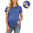 thumbnail image 2 of JWshufel Pregnancy Casual Tops for Women Maternity Short Sleeve Breathable Lightweight Shirts Tee Workout Athletic Wear, 2 of 6