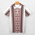 thumbnail image 3 of Ukrainian Vyshyvanka Embroidery Men Zipper T-shirt Summer Casual Short Sleeve T-shirt Top, 3 of 7