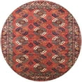 thumbnail image 1 of Ahgly Company Machine Washable Indoor Round Industrial Modern Tomato Red Area Rugs, 7' Round, 1 of 7