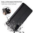 thumbnail image 5 of iPhone 12 mini Wallet Case, Dteck Soft Glossy PU Leather Credit Card Holder Case Soft TPU Protetive Cover for Apple iPhone 12 mini 5.4 inch, Black, 5 of 6