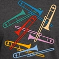 thumbnail image 3 of CafePress - Colorful Trombones Dark T Shirt - Men's Classic Graphic Cotton T-Shirt, 3 of 4