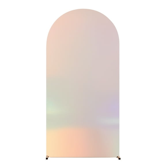 Wedding Arch Stand Round Top and Half Moon, Backdrop Stand Arch Gold Colorful Elastic Shiny, Decorative Arches for Party, Wedding, Baby Shower, Banquet