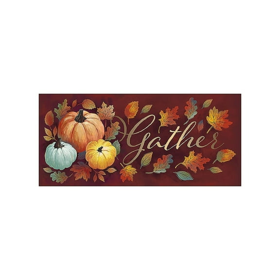 Evergreen Crafted Harvest Sassafras Indoor Outdoor Switch Doormat 10"x1'10" Multicolored