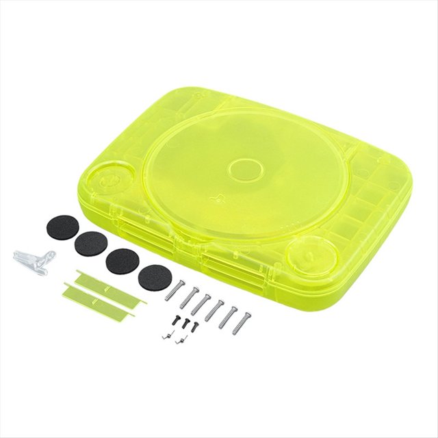 Carcasa de Repuesto para PS ONE, Carcasa de Material ABS, Carcasa para Consola PS1, Carcasa para Juegos PSX, Color Amarillo Fluorescente