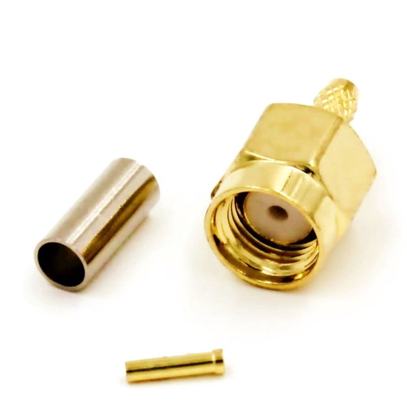 1x RP-SMA Male Jack Crimp RG174 RG316 RFC100 Cable RF Connector High Quality Ships from USA
