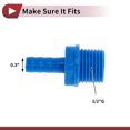 thumbnail image 4 of Conector de Tubería Recta de Rosca Macho de Manguera de Plástico 0.3" 1/2"G Azul 10 Pcs, 4 of 7