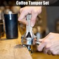 thumbnail image 3 of Coffee Tamper Set 2 in 1 53mm Espresso Coffee Tamper with Stirrer Stainless Steel Curved Base Magnetic Coffee Distributor Tamper Bottomless Portafilter with Filter Basket Compatible with, 3 of 8