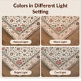 thumbnail image 7 of Design&I 8'x10' Washable Area Rug Vintage Boho Ornate Bordered Symmetry Distressed Scroll Border for Living Room, Family Extra Large Skid-Resistant Low Profile, 7 of 7