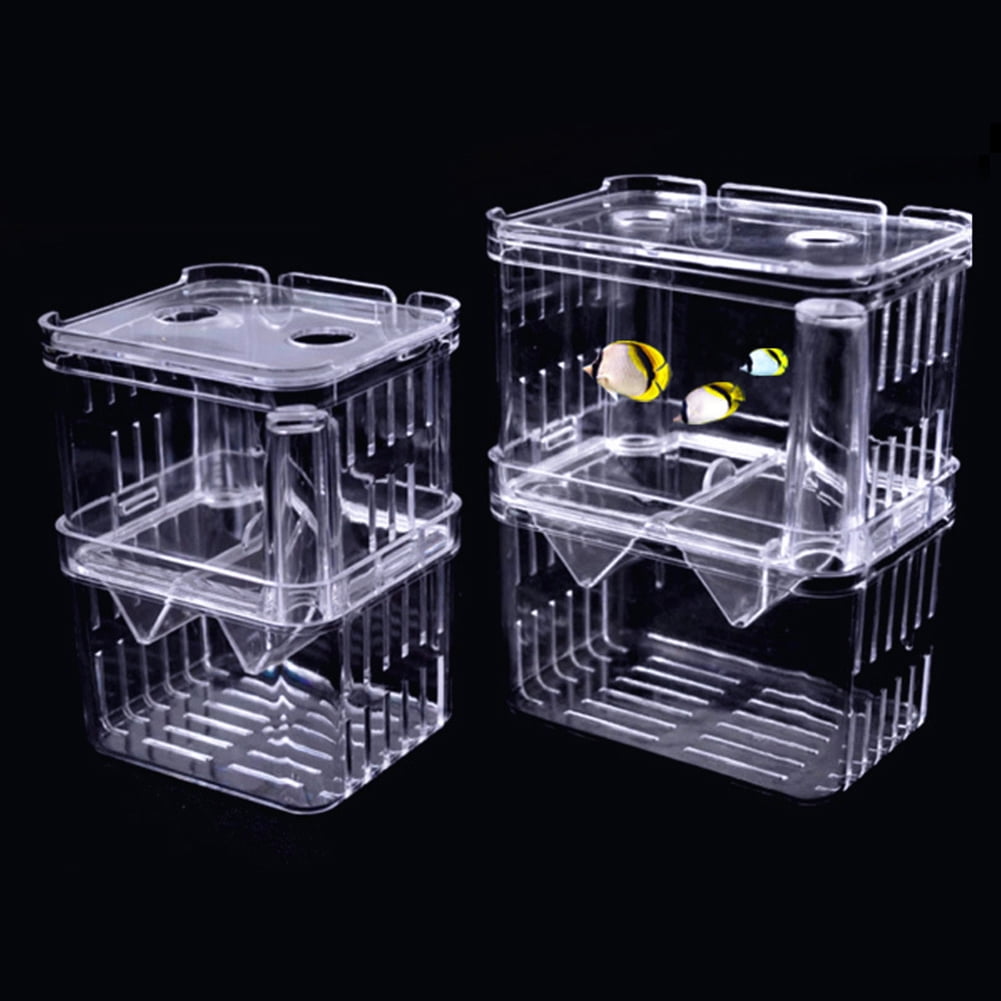 SPRING PARK Acrylic Aquarium Breeder Box Hang on Back, Isolation Hatchery Feeding Boxes for