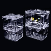 SPRING PARK Acrylic Aquarium Breeder Box Hang on Back, Isolation Hatchery Feeding Boxes for Small Fish Fry Hatchery