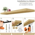 thumbnail image 7 of Sorbus 3-Pack 35"x9" Floating Wall Shelves for Bedroom, Kitchen, Bathroom, Home Décor, Maple, 7 of 7