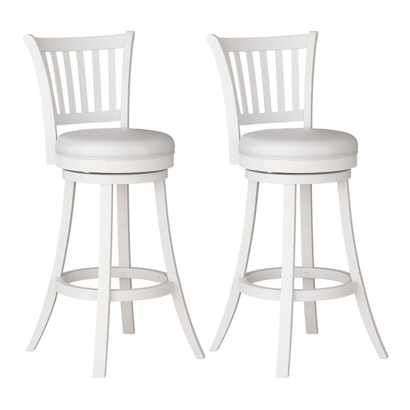 Corliving Woodgrove Bar Stool With 360, White Wooden Swivel Bar Stools With Backs