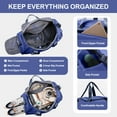 thumbnail image 2 of Gynky Travel Duffle Bag Gym Bags with Shoe Compartment Wet Pocket Waterproof for Weekender Overnight  Gym Sports Traveling Swimming Yoga Workout,  Navy Blue, 2 of 9