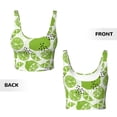 thumbnail image 5 of Picia Green Various Lemons Sports Bra for Women,Padded Strappy Sports Bras Medium Support Yoga Bra with Removable Cups,Running Yoga Bra-X-Large, 5 of 9