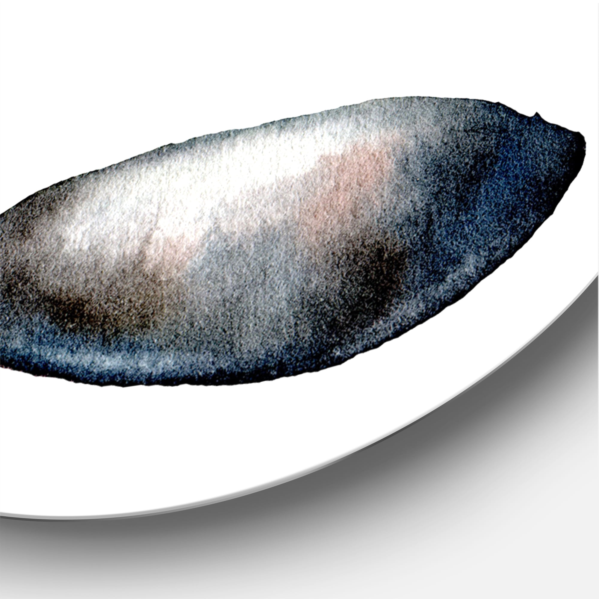 Designart 'Six Abstract Sea Stones On White' Nautical & Coastal Circle Metal Wall Art 29x29 - Disc of 29