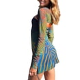 thumbnail image 3 of Sedceaty Women's Spring Autumn Outfit Sets Long Sleeve Shrug Cardigan + Sleeveless Skinny Hanging Neck Dress, 3 of 9